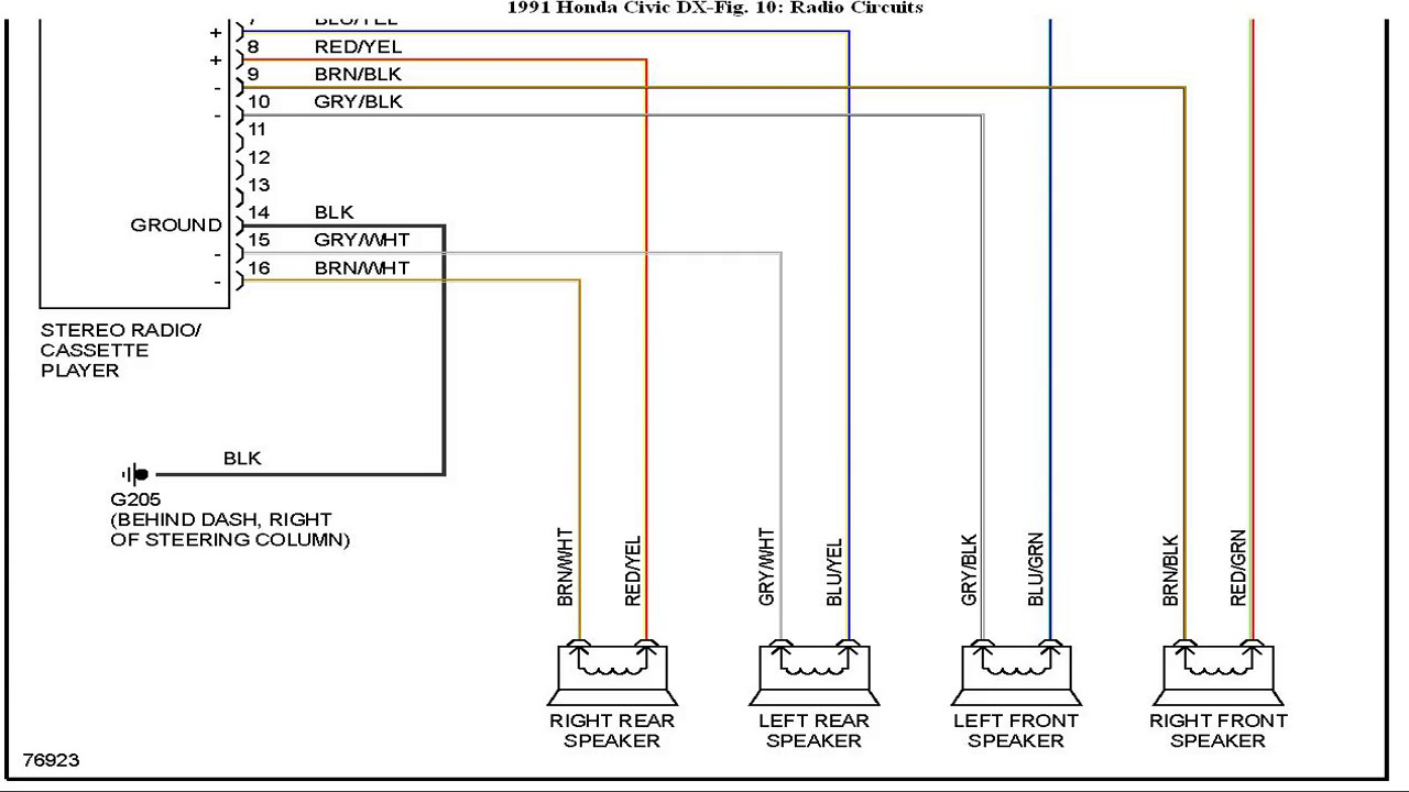 2007 Honda Civic Stereo Wiring Diagram Pics Wiring Diagram Sample