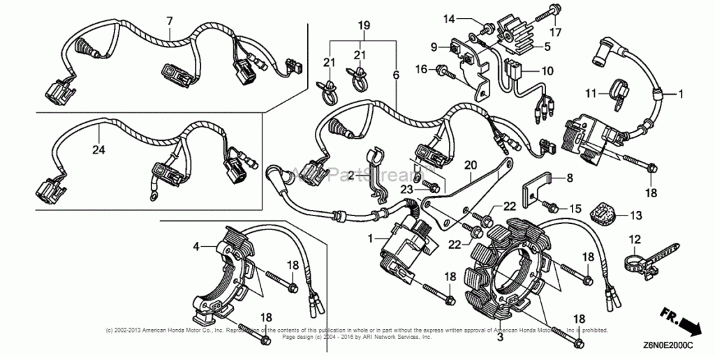 Honda Engines GX690 TAF5 ENGINE JPN VIN GCBDK 1000001 TO GCBDK 