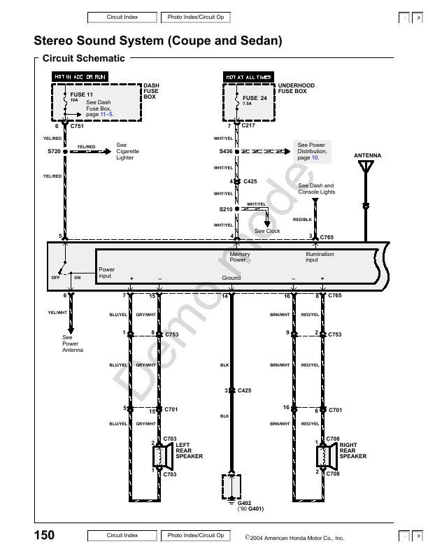 I NEED THE RADIO WIRING DIAGRAM FOR A 1991 HONDA ACCORD