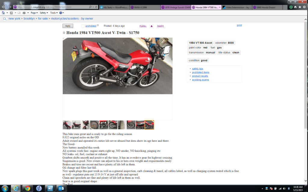 Wiring Diagram For 1986 Honda Vt500