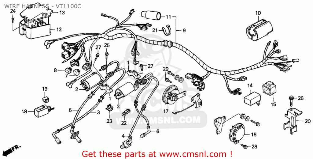 1986 Honda Shadow Vt1100 Wiring Diagram