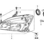 33101 SDA A01 Genuine Honda Headlight Unit R