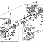 Headlight 1993 Honda Accord 2 Door SE KA 4AT