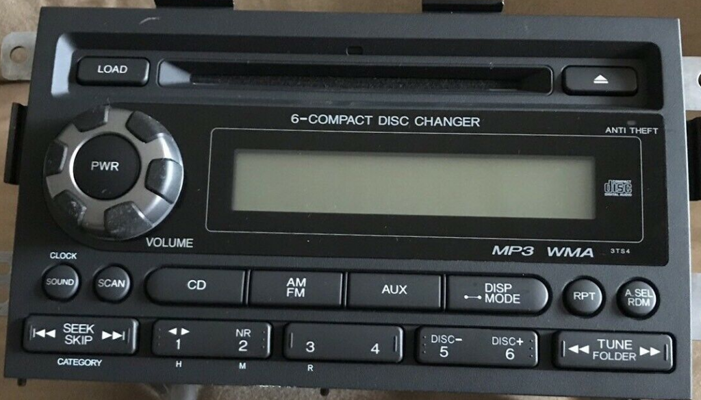 Honda Ridgeline 2009 2014 3TS4 6 CD Head Unit Pinout Diagram 